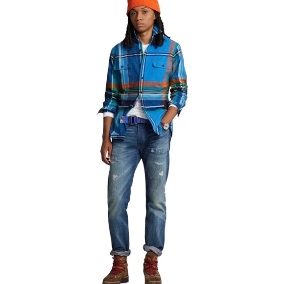 Polo Ralph Lauren Men's Classic-Fit Plaid Work shirt NWT Size Medium - Picture 5 of 11